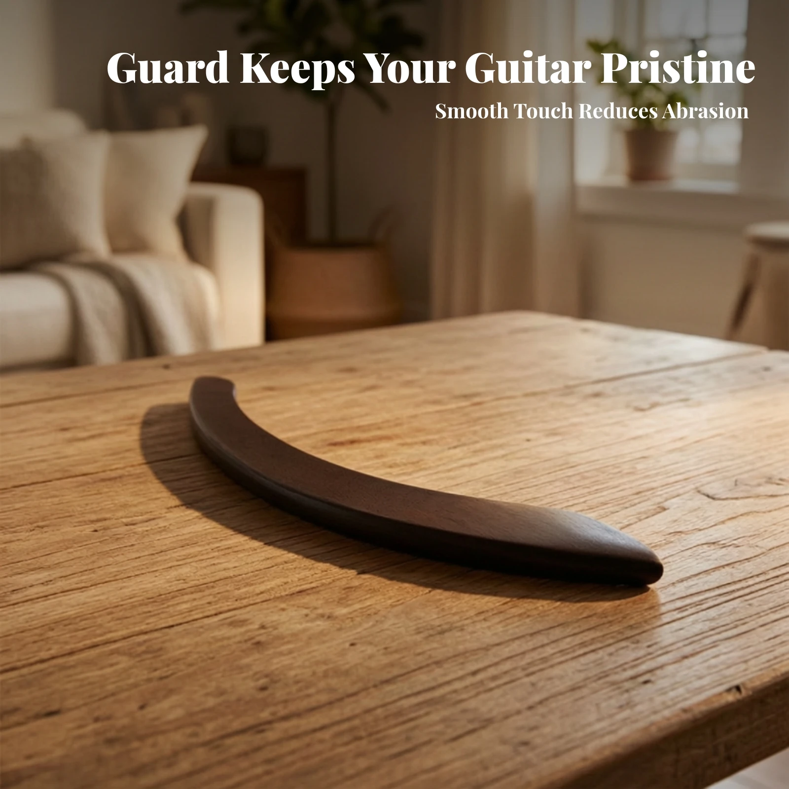 Rosewood Guitar Armrest Adhesive Acoustic Guitar Hand Rest Long-Lasting Smooth for Guitarists, Live Performances