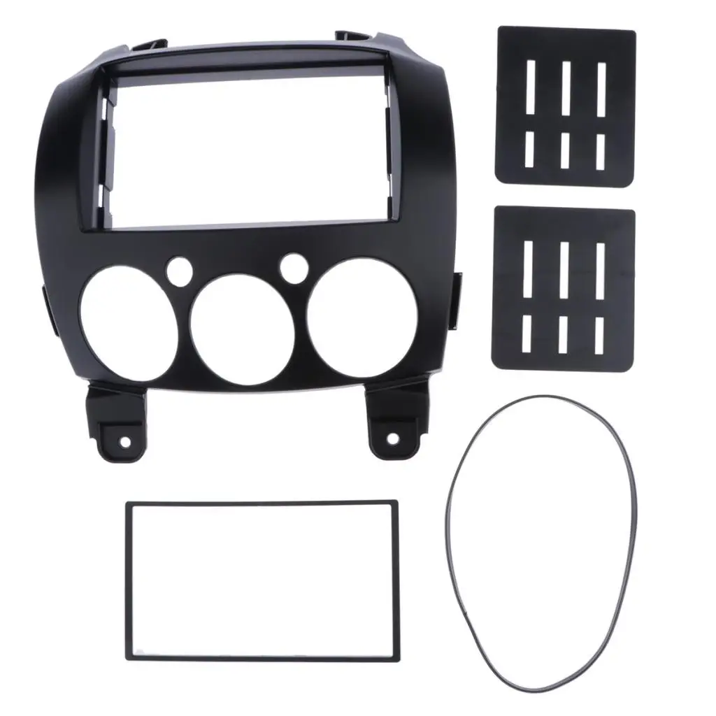 Car Stereo Trim Fascia Frame Durable Plastic Dash Mount Base for Mazda 2 Demio 2007 2014 Vehicle Interior Upgrade