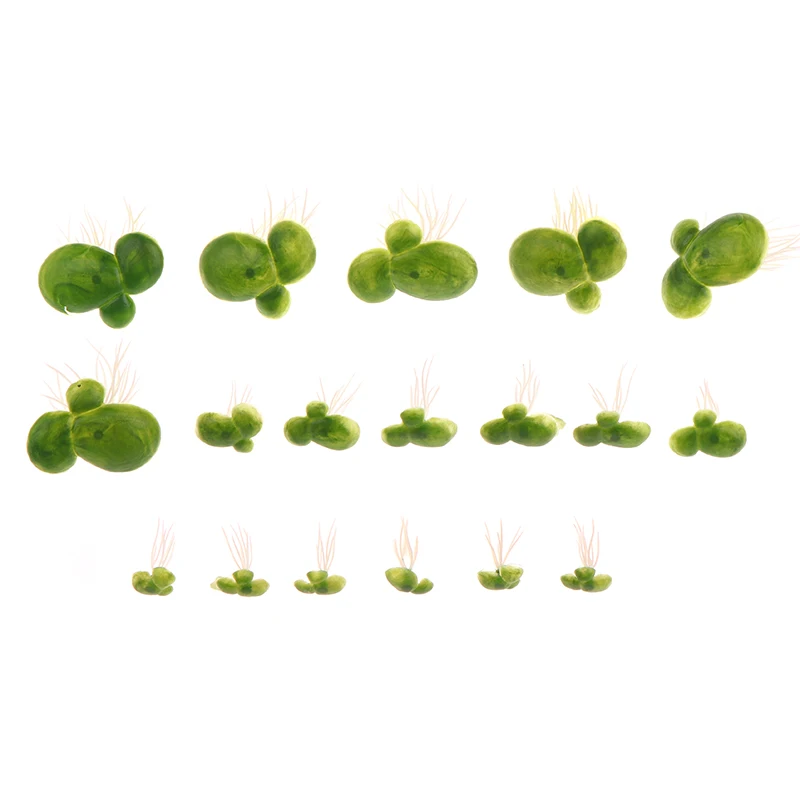 18Pcs/set Aquarium Fish Tank Decor Artificial Floating Garden Water Floating Duckwees Float With Root^..