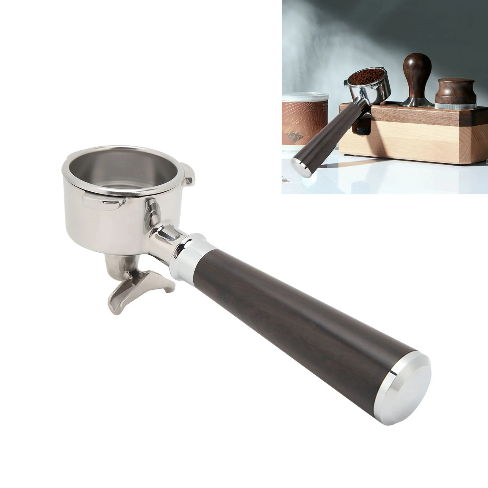

54mm Stainless Steel Portafilter Handle Three Ear Double Spouts Portafilter for Breville 870 880