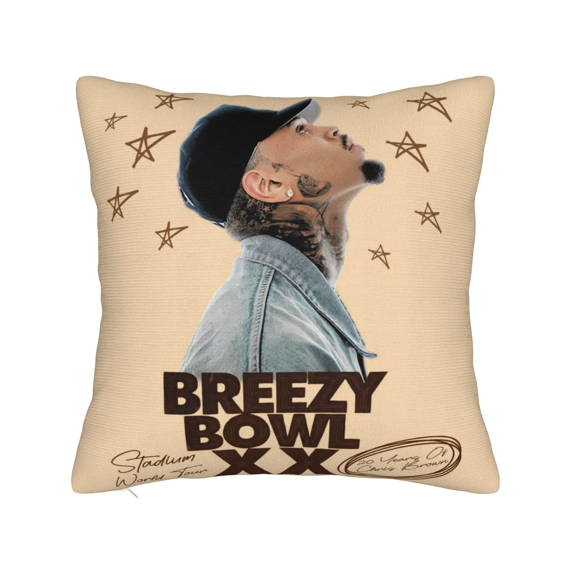 Pillow Case Chris Brown XX Soft  Pillow Cover For Living Room Bed Chair Fashion Pillowcases