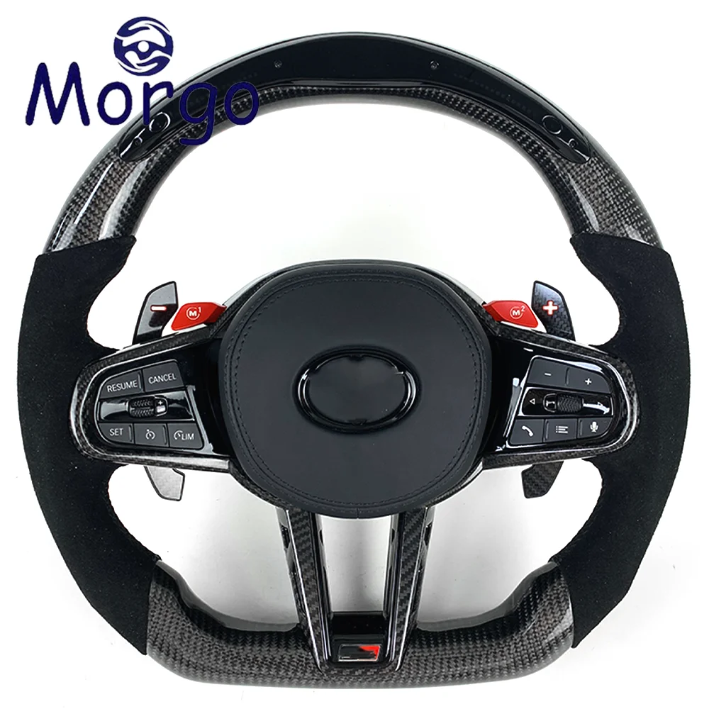 

Car accessories for Toyota Supra Customized LED carbon fiber steering wheel for Supra Mk5 A90 GR GR86 AT86 2019-2021