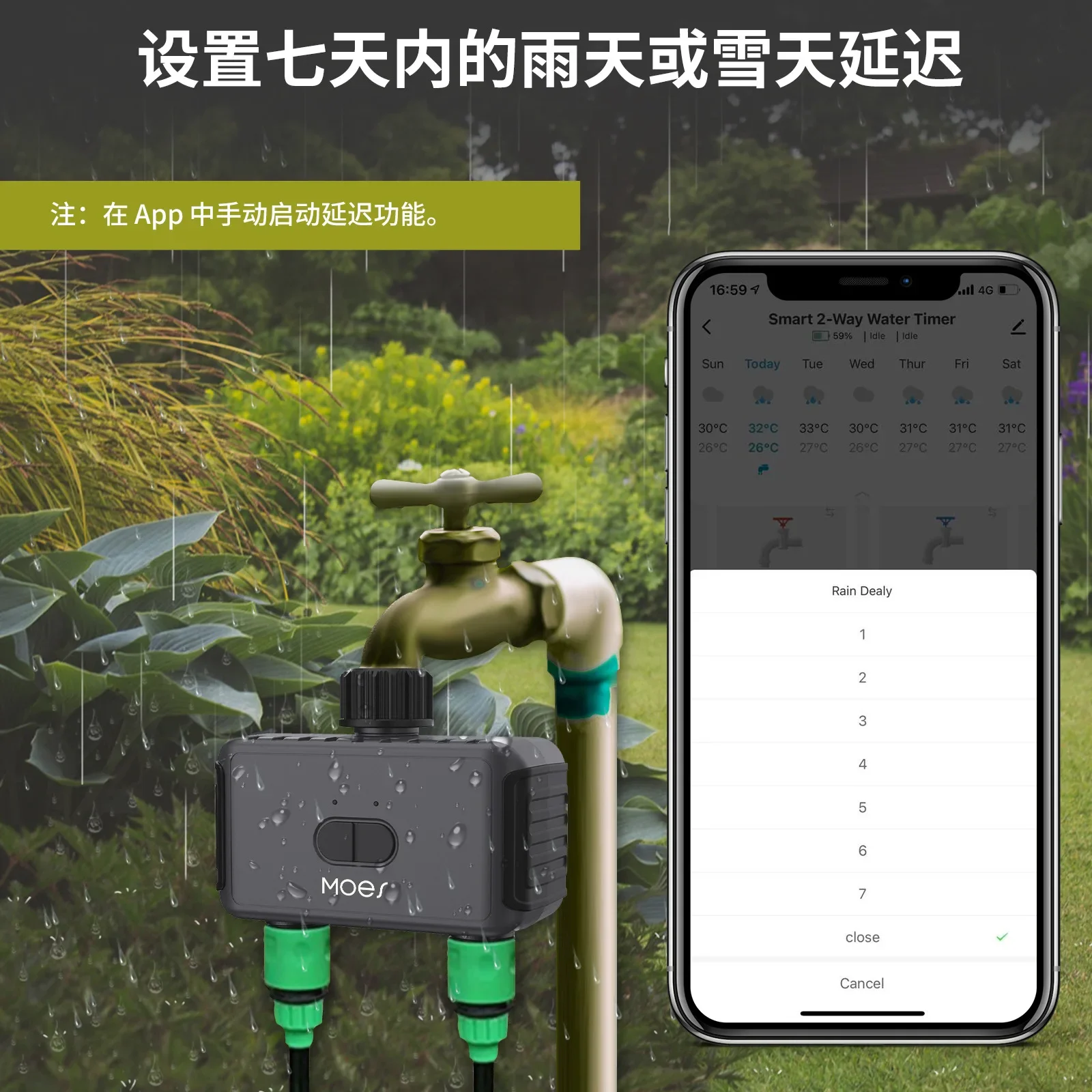 Tuya Smart Home Garden dual tube Irrigation Valve App Remote Sprinkler Dual Output smart plant Irrigation Valve Timer