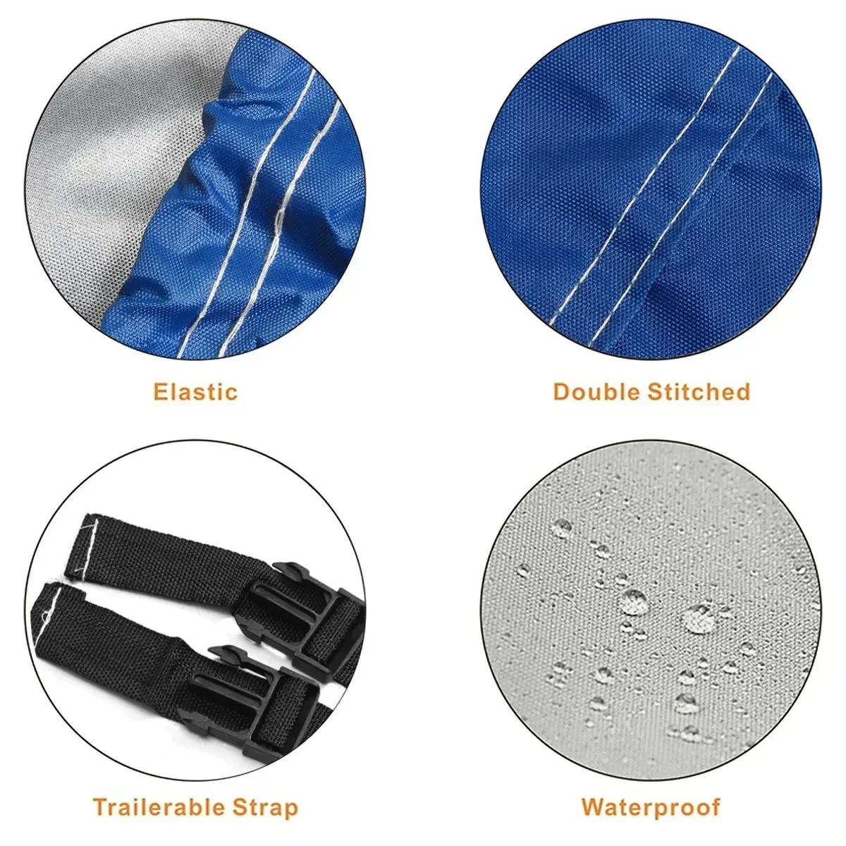 

Waterproof 4.2x3m 210D Oxford cloth Trailerable boat cover jet ski outboard motor Hood Cover Engine Protector