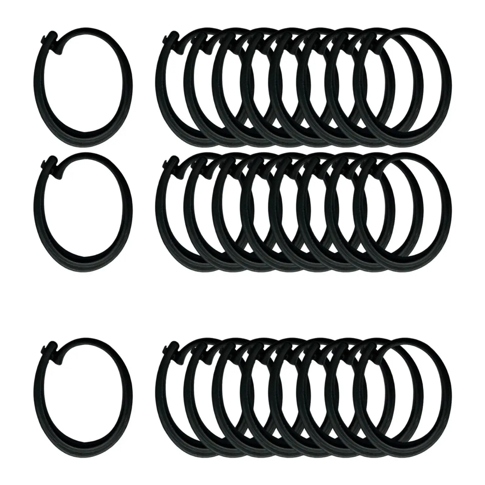 Gazebo Curtain Track Hooks Versatile Black PP Hook Bars Rail Accessories for Outside Curtain Mesh Netting