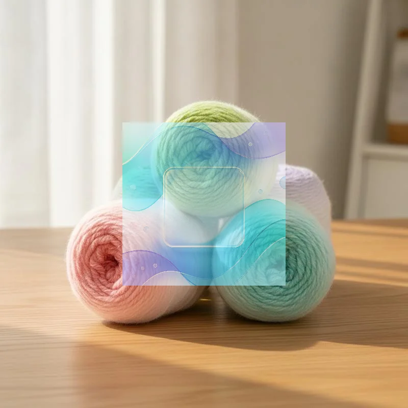Gradient Multicolor Crochet Yarn 200g Roll Eco-Friendly Soft Wool Thread for Handmade Knitting Scarf Doll Making