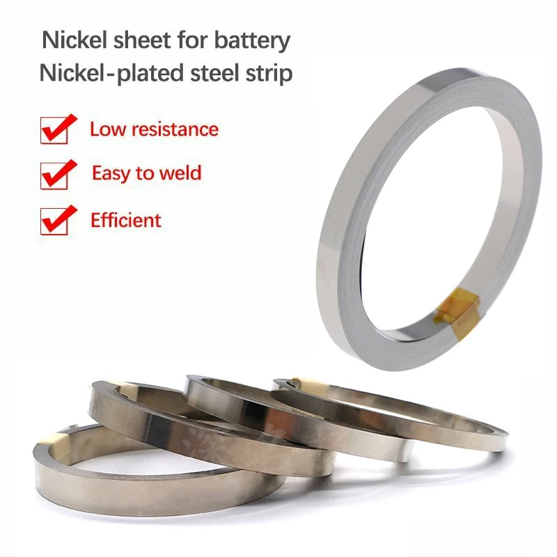 Battery Nickel Strip 5 10 mm Nickel Plated Steel Belt Strip Connection Piece 18650 Battery Spot Welding Nickel Sheet Tools