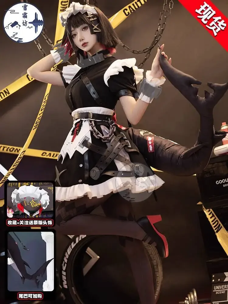 ورشة عمل Snow Frost Zero Zone Shark Girl Aileen Joe أزياء تنكرية للتدبير المنزلي الفيكتوري لعبة الرسوم المتحركة مجموعة كاملة من الإناث #1