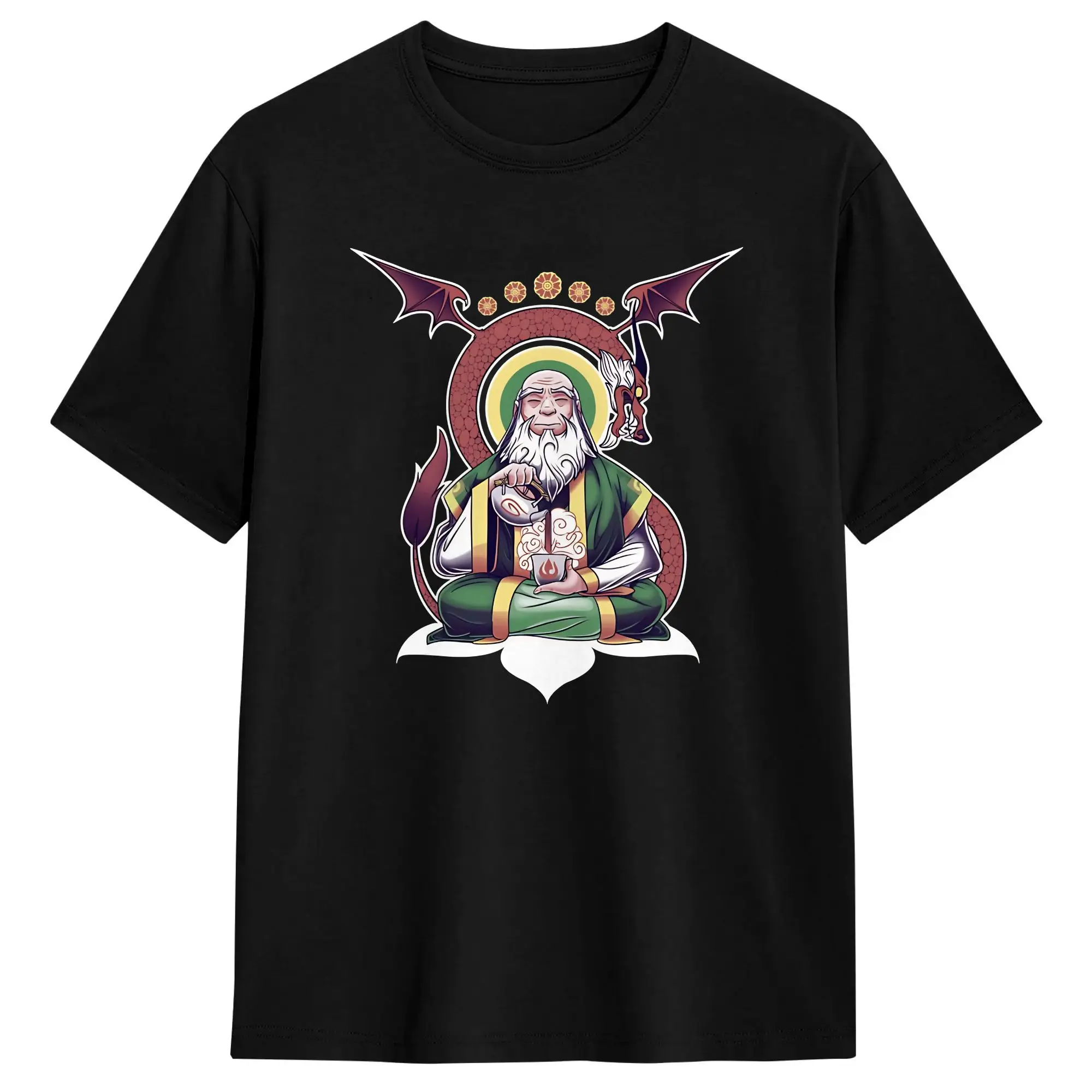 The Jasmine Dragon Avatars Airbender T Shirt  Leisure T-Shirts Short-Sleeve Vintage Tshirt Beach Cotton Plus Size 5XL Top Tees