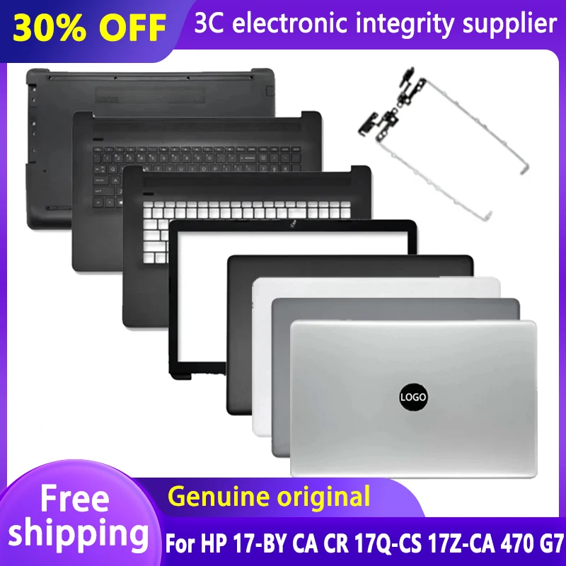 Imagem -01 - Capa Inferior Superior para Laptop hp 17-by 17q-cs 470 g7 Lcd Tampa Traseira Moldura Frontal Palmrest Inferior Dobradiças 173 Novo capa inferior superior para laptop hp 17 by 17q cs 470 g7 lcd tampa traseira moldura frontal palmrest inferior dobradicas 173 novo 01
