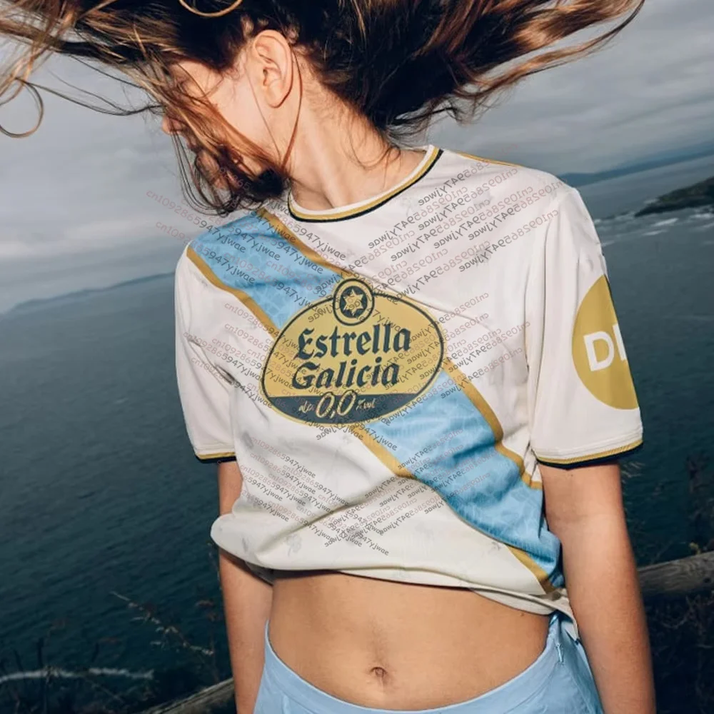 Men's T-shirt Deportivo de La Coruña 2025-26 Third Kit Fan Edition Summer Quick-drying Breathable Comfortable Unisex Jersey Tops