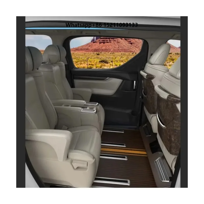 Hot Sale Luxury Rear Wooden Car Mats Floor Accessories for Alphard Vellfire Minivan Interior Exclusive Upgrade