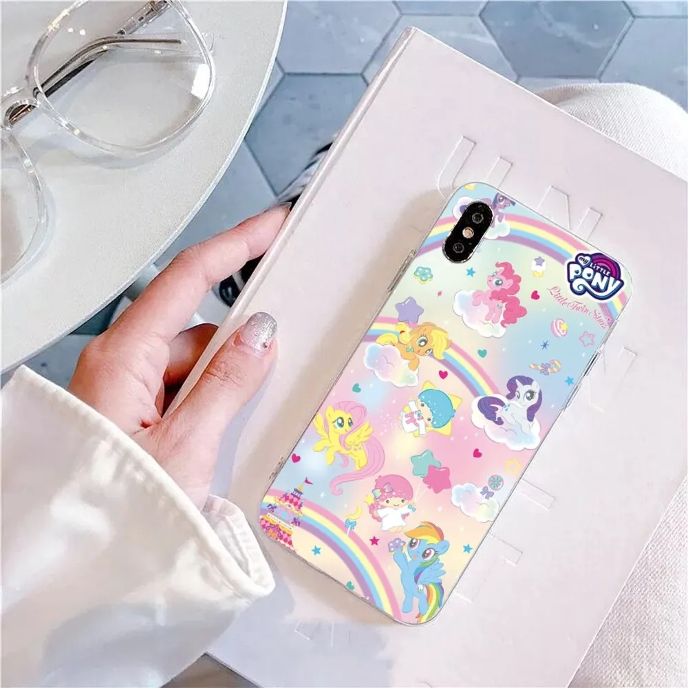 Animation My Little P-Pony Phone Case For IPhone 15 8 7 6 6S Plus X SE 2020 XR XS 14 11 12 13 Mini Pro Max Mobile Case