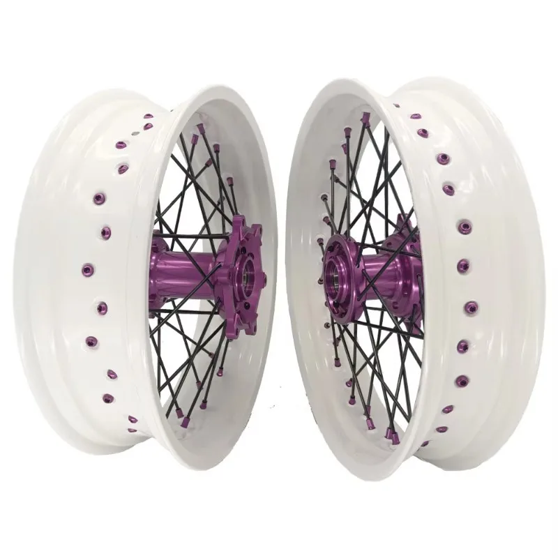 

2025 New Style 17 Inch 36 Spokes Anodization Alloy Motorcycle Spoke Wheels Supermoto Wheels For KT