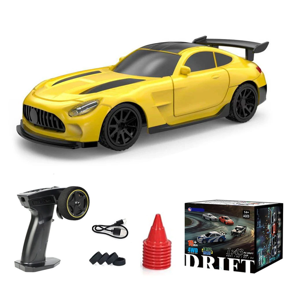 1/43 4WD RC Drift Auto 2.4G Mini Raceauto Afstandsbediening Snelheidsauto RTR Vierwielaandrijving Hoge Snelheid Model Speelgoed voor Kinderen Jongens Cadeau