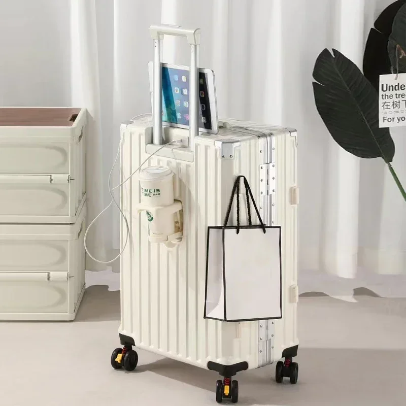 Aluminium Frame High Value Luggage Thickened Durable Trolley Case Universal Wheel Multifunctional 20 Travel Boarding Suitcase