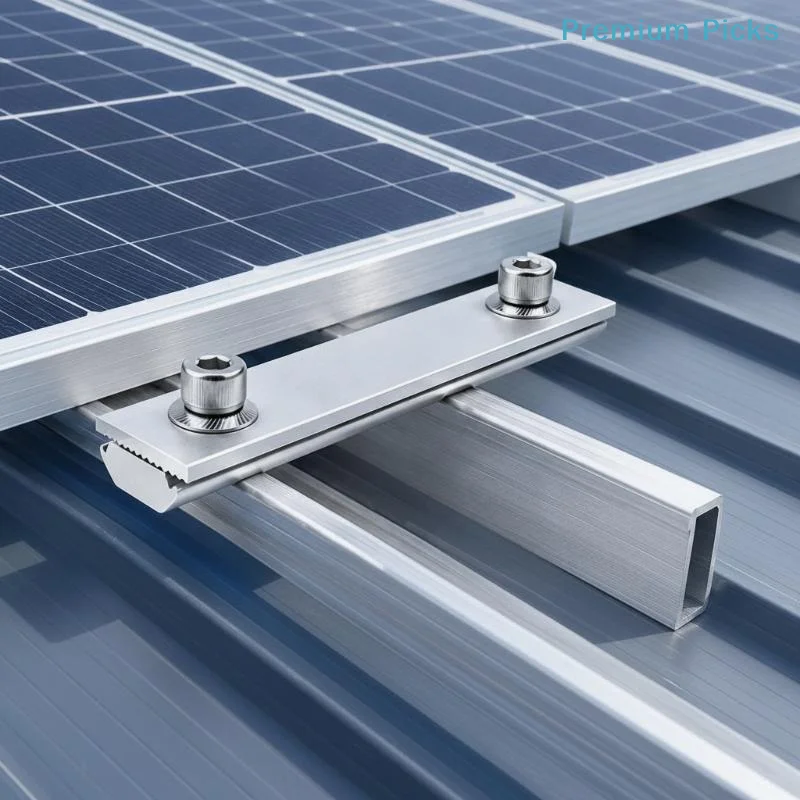 portableSolar Module Rails Connectors Heavy Duty Aluminium Photovoltaic Bracket for Residential Roof PV Panel Installation