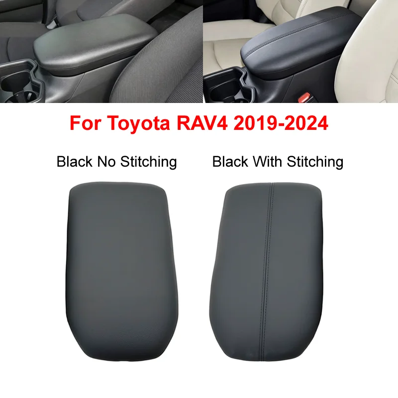 For Toyota RAV4 2019 2020 2021 2023 2024 Arm Rest Center Console Storage Box Cover leather Accessory Armrest Lid Cover