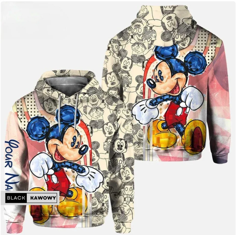 Disney Mickey Minnie Mouse 3D Hoodie Sweatshirts Men Women Fashion Casual Cool Pullover Boys Girls Harajuku Streetwear Hoodies