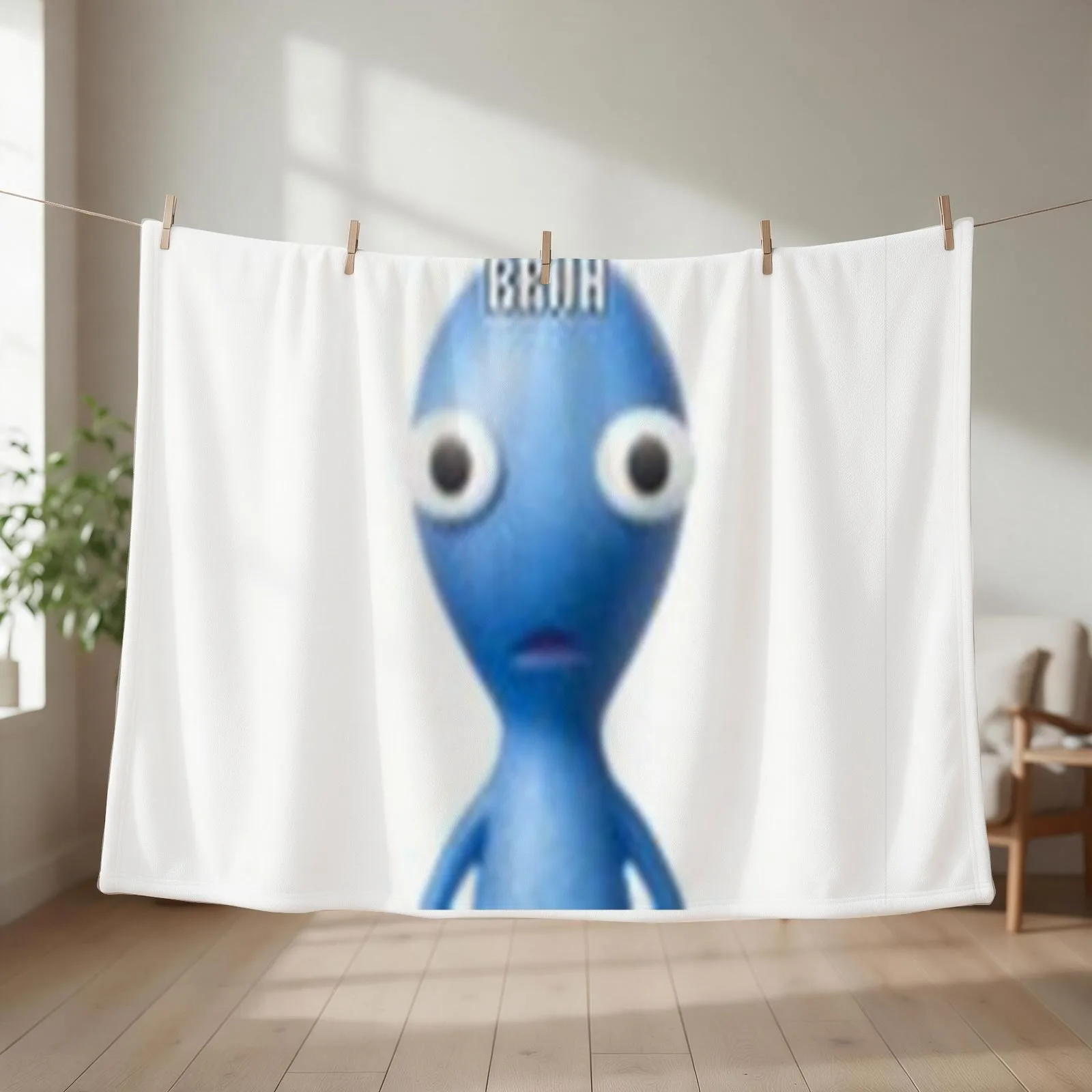 BRUH Pikmin 2 Throw Blanket couch cozy soft plush fuzzy picnic outdoor blanket