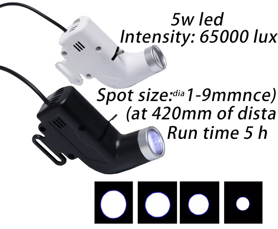 5W ไฟ LED ENT แหล่งกำเนิดแสง LED ทันตกรรมหลอดไฟ LED ไฟผ่าตัดสามารถจับคู่ทันตกรรม loupes แถบคาดศีรษะ LIGHT