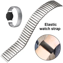 Elastic Stainless Steel Watch Strap for Huawei Band 20mm 22mm Metal Flexible Watch Band for Samsung Galaxy Watch Accessories