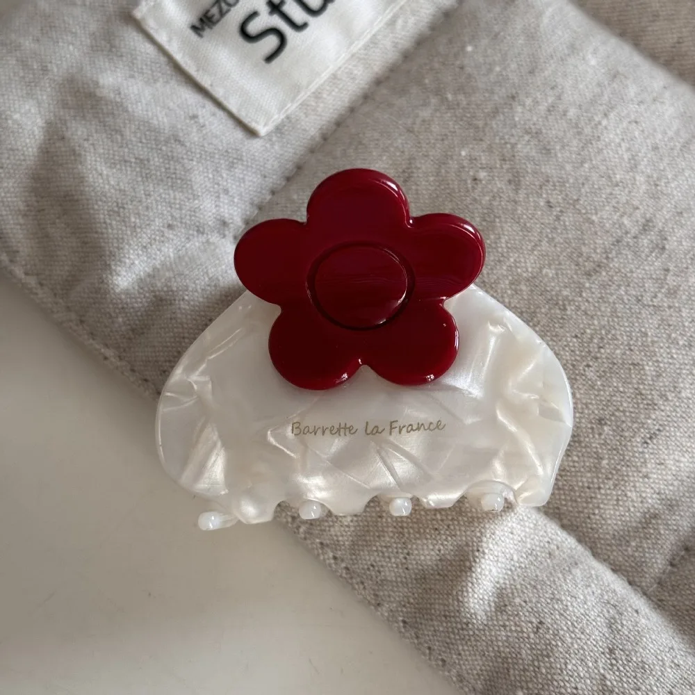 

Acetate Acetic Acid Flower Hair Claw Korean Style Small French Shark Clip Trendy High Ponytail Clip Geometry Hair Crab Clip