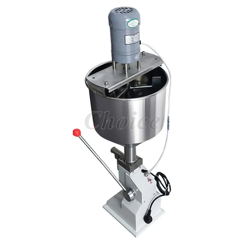 Manual Juice Honey Cream Oil Liquid Shampoo Jam Paste Bottle Filling Machine with Blender