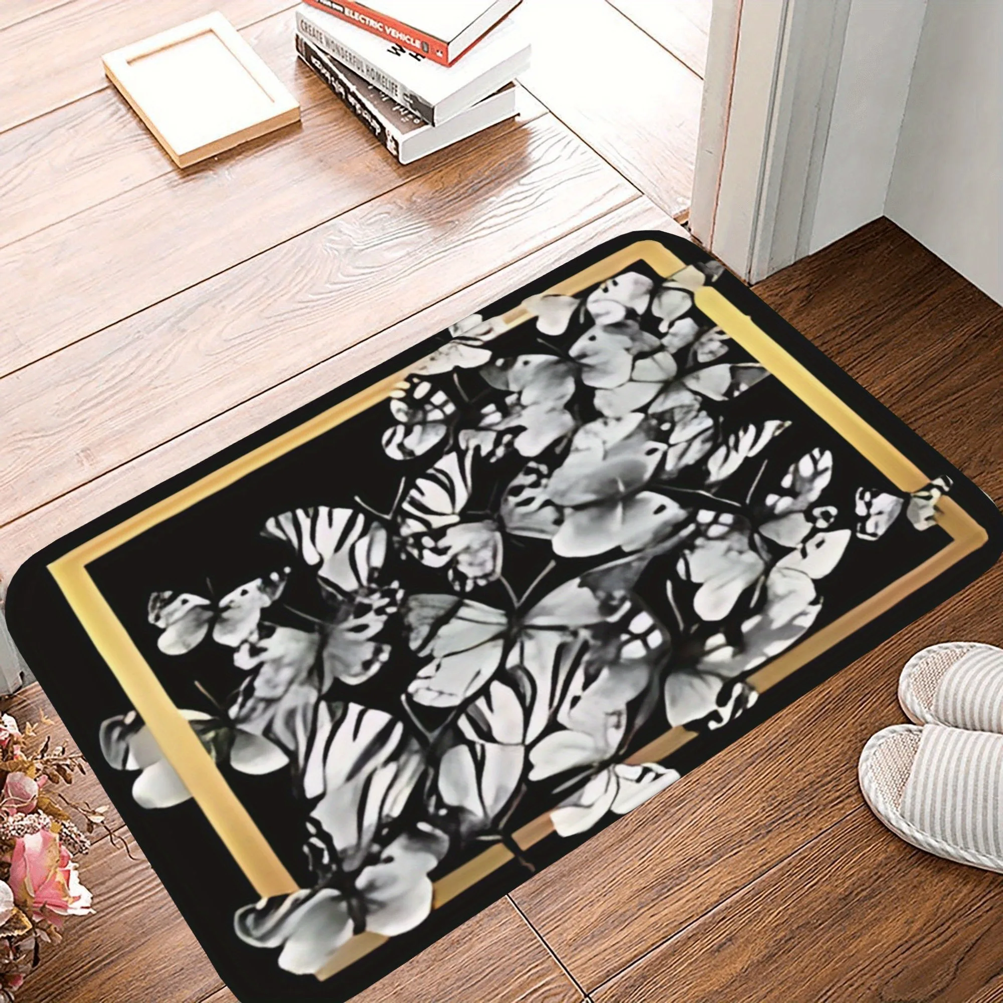 

1PC Dancing Silhouettes Floor Kitchen Rug Non-Slip Door Mat Pop design Bathroom Rug Bath Mat Carpet for Home Sink Laundry Decor