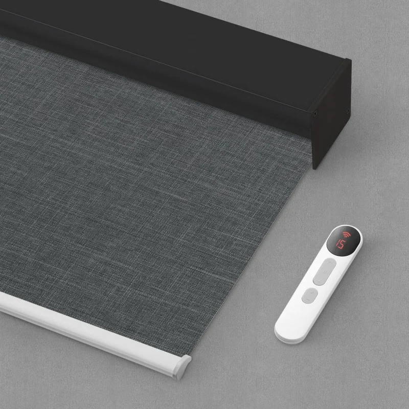 Venta caliente 100 % Blackout a prueba de suciedad día y noche persianas de doble capa WiFi aplicación remota Control persianas enrollables eléctricas para ventana