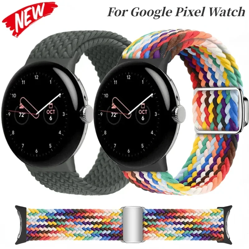 Магнитный нейлоновый плетеный ремешок-петля для Google Pixel Watch 2, сменный эластичный браслет, браслет Correa Pixel, ремень для часов