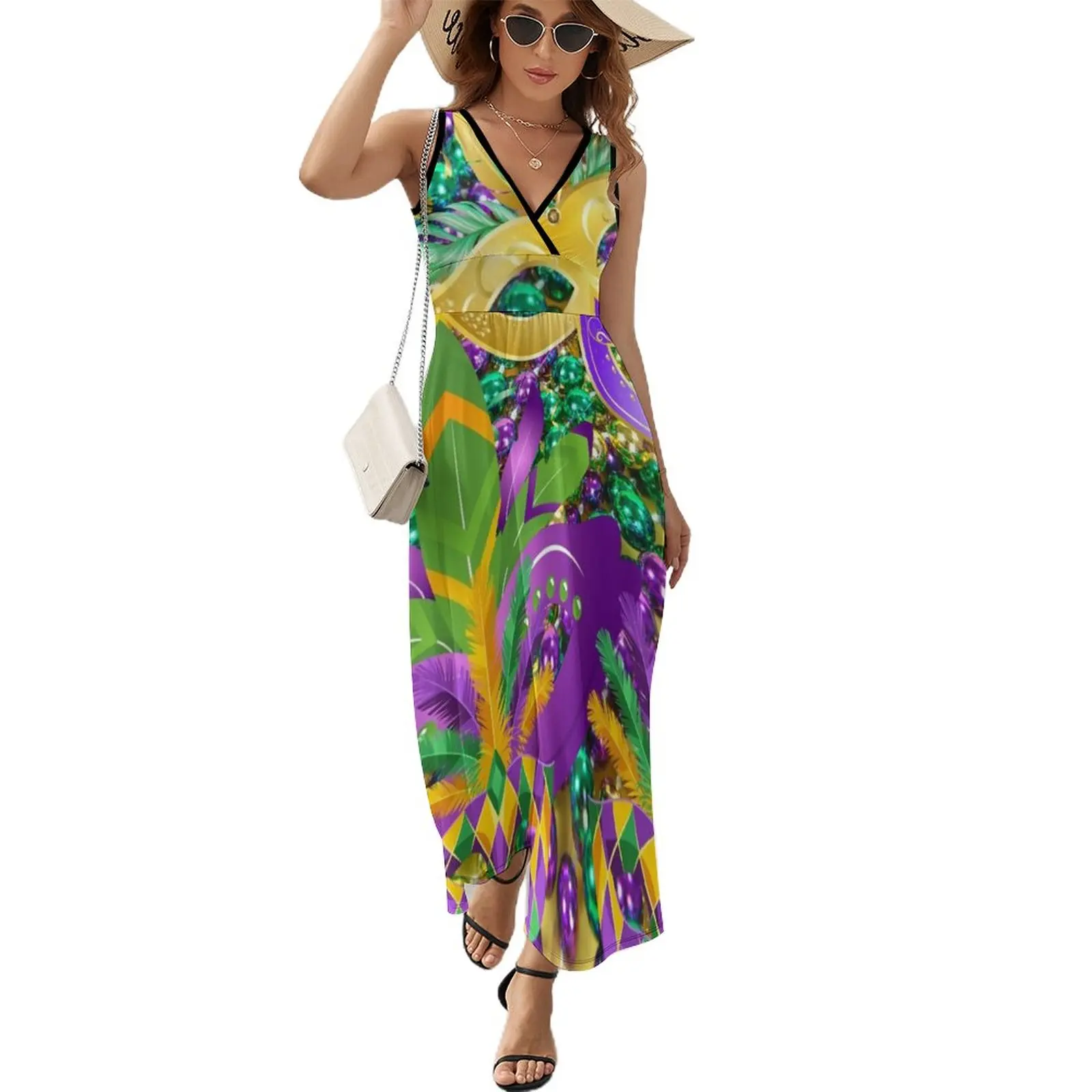 

Mardi Gras Carnival V Sleeveless Dress Sleeveless Dress long dresses for women evening dress woman dresses ladies 2023 summer