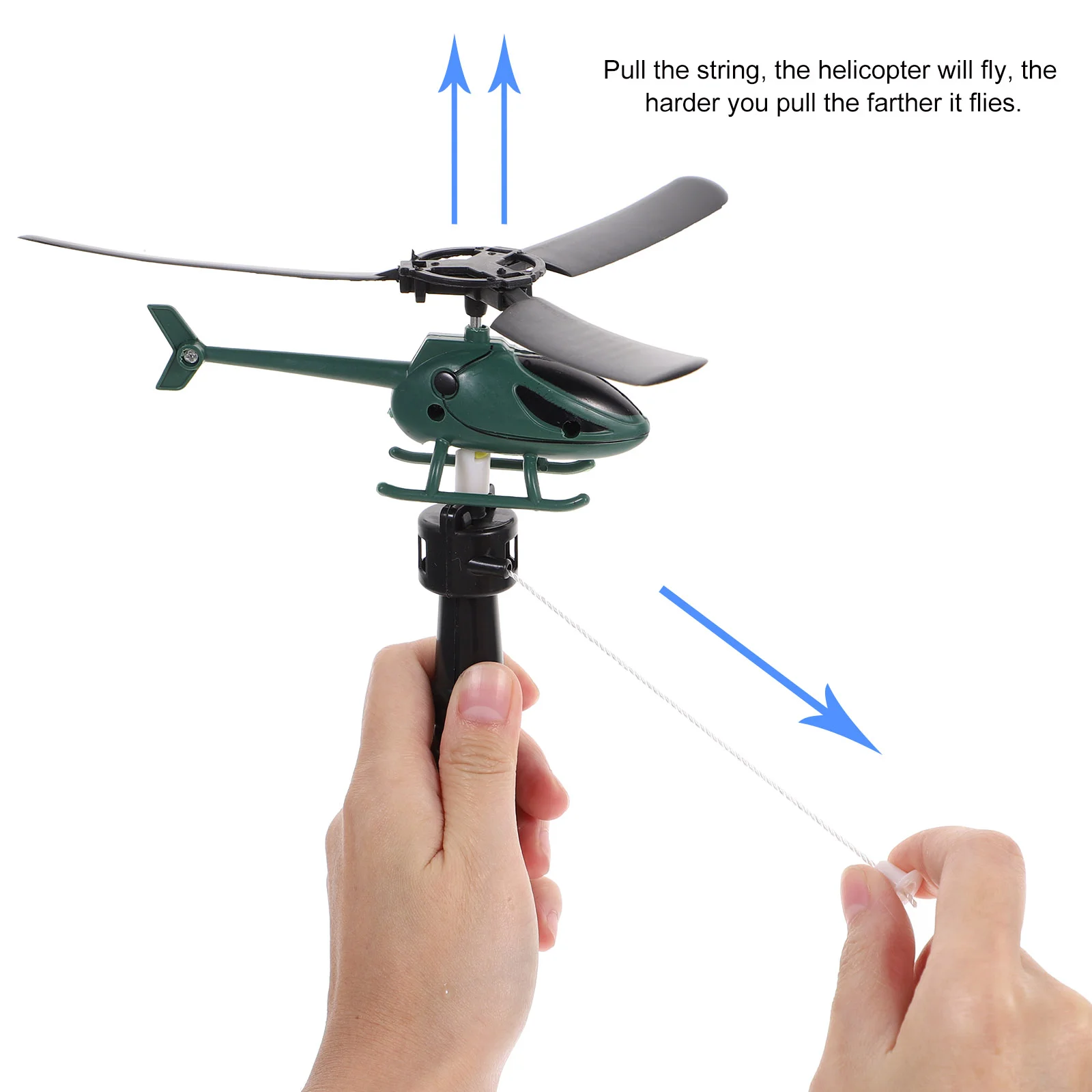 Pull String Helicopter Toy Creative Funny Copter Toy Educational Gift Toy for Children Kids (Random Color)