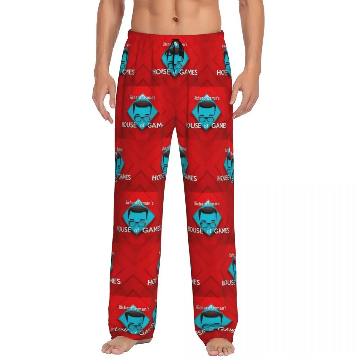 Custom Richard Osman's House Of Gam Pajama Pants Men Sleepwear Sleep Lounge Bottoms with Pockets