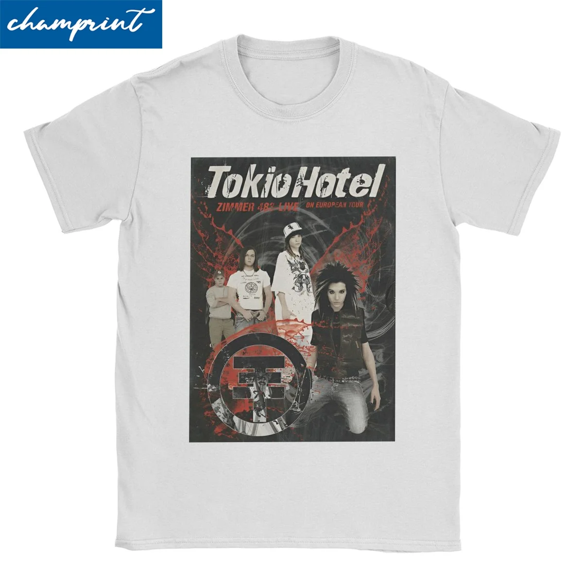 Casual Zimmer 483 Tokio Hotel T-Shirts Men Women's Pure Cotton T Shirts Rock Band Tour Short Sleeve Tee Shirt Printing Tops