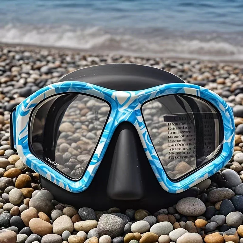 

Professional Camouflage Low-Volume Wet Freediving Mask - Anti-Fog Tempered Glass, Liquid Silicone, Adult Diving Goggles 프리다이