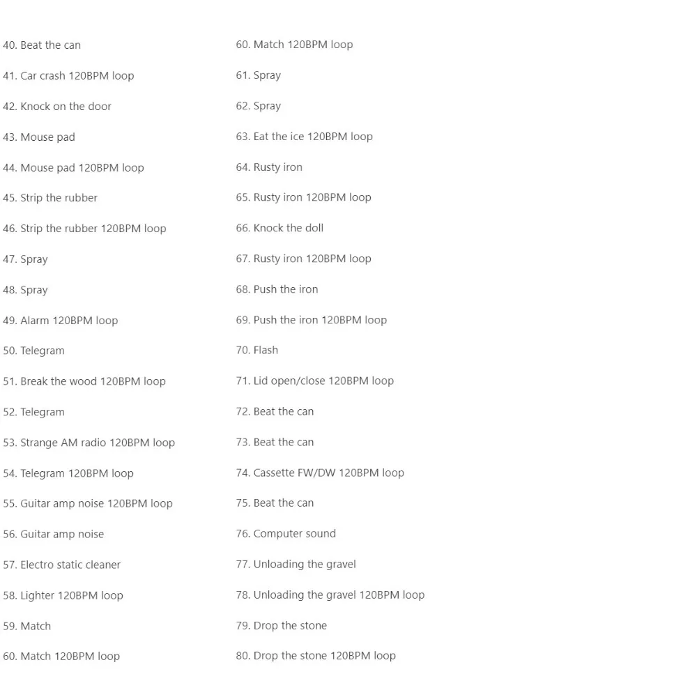 CD GREENISH BLUE MOTION EFFECTS Ceci est un CD d'échantillonnage pour la production musicale, tous les effets sonores sont adaptés au rythme de 120 BPM