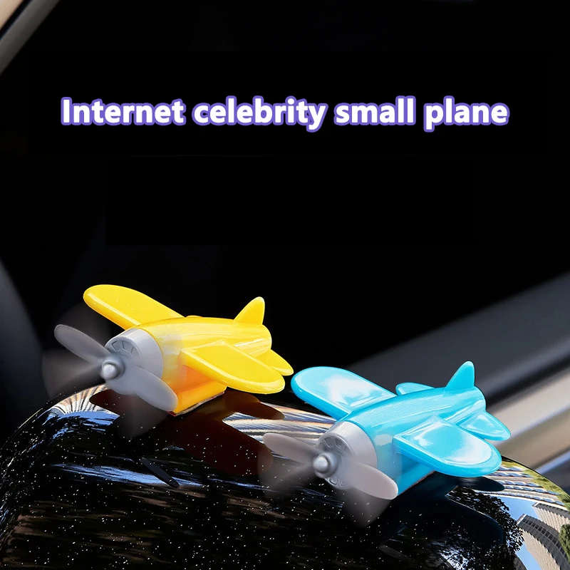 Bicycle Handlebar Dashboard Airplane Auto Plane Toy Ornament Decorative Propeller Small Aircraft Decor For Cars Bike Accessory