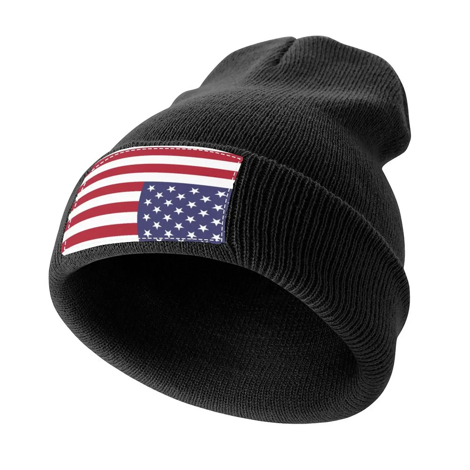 American Flag Upside Down Knitted Cap Vintage birthday Hats Man Women's