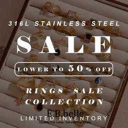 Clearance Sale Lovely Zircon Star Plane Tai Chi Heart 18K Gold Plated Stainless Steel Rings For Womens Rings Sale Collection
