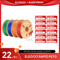 ELEGOO Rapid PETG Filament 1.75mm 1KG,High Speed 30-600mm/s 3D Printer Filament 1kg Fits for Most FDM 3D Printers