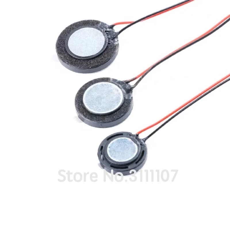 Altavoz de Audio para tableta, 10mm, 13mm, 15mm, 16m, 18mm, 20mm, 23mm, 25mm, 26mm, 8R, 8 ohmios, 1W cuerno