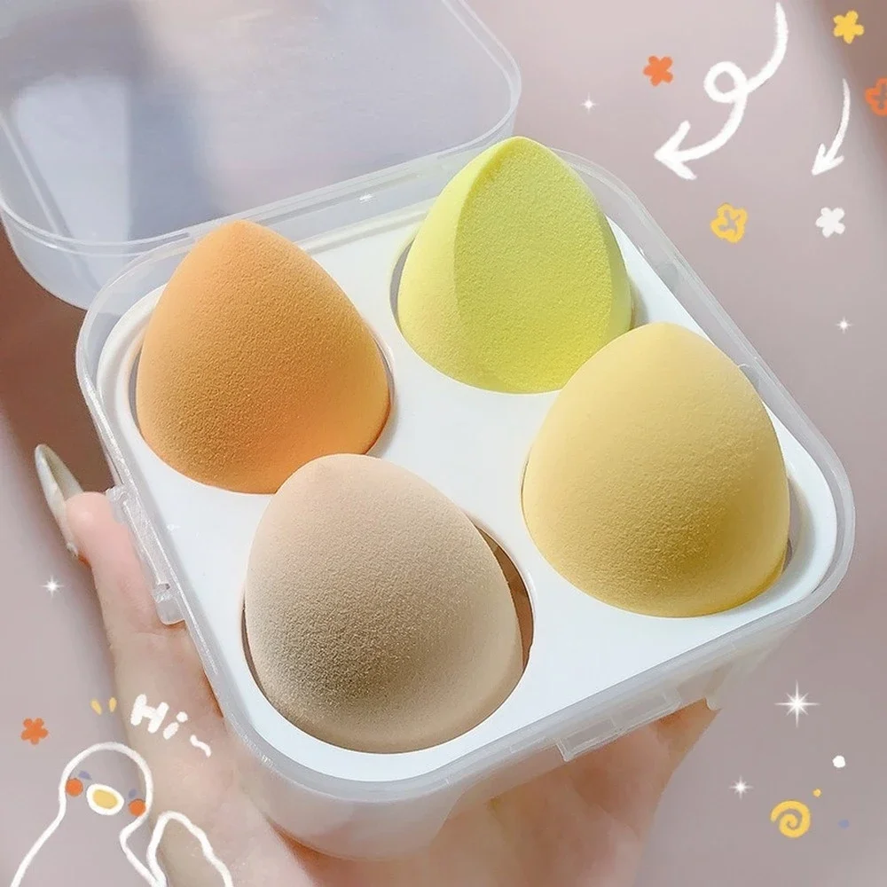 4pcs/bag Fashion Make up Blender Cosmetic Puff Makeup Sponge Foundation Powder Sponge Beauty Tool Makeup Tool Accessories