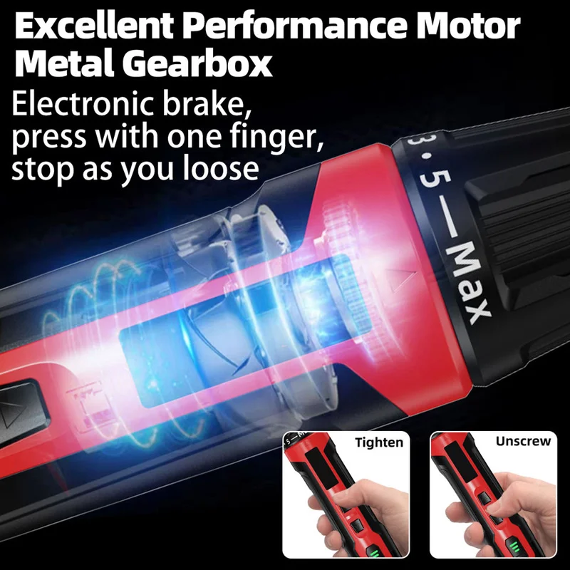 EGOD-Tournevis électrique sans fil, aste, vitesse réglable, outils électriques à interface de type C, bricolage à domicile, 3.6V