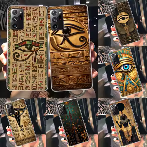 The Eye of Horus in Ancient Egyptian Hieroglyphs Phone Case Galaxy S25 Ultra Edge Samsung A12 A22 A32 A42 A52 A52S A72 A54 A34 A