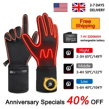 充電式電池付きシリコン滑り止め手袋,暖かく,通気性,タッチスクリーン,スポーツ,スキーライディング