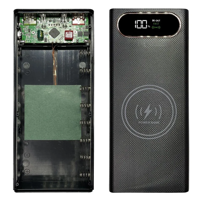 B92B-8*18650 Rechargeable Battery Charger  Dual USB Battery Shell  DIY Power Bank Case Fast Charging Battery Bank Box Storage Bo