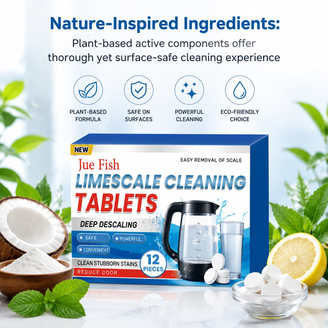 Kettle Stainless Steel Appliance Cleaner Odor Neutralizer Food Grade Limescale Remover Cleaner For Electric Kettle Acting Clean