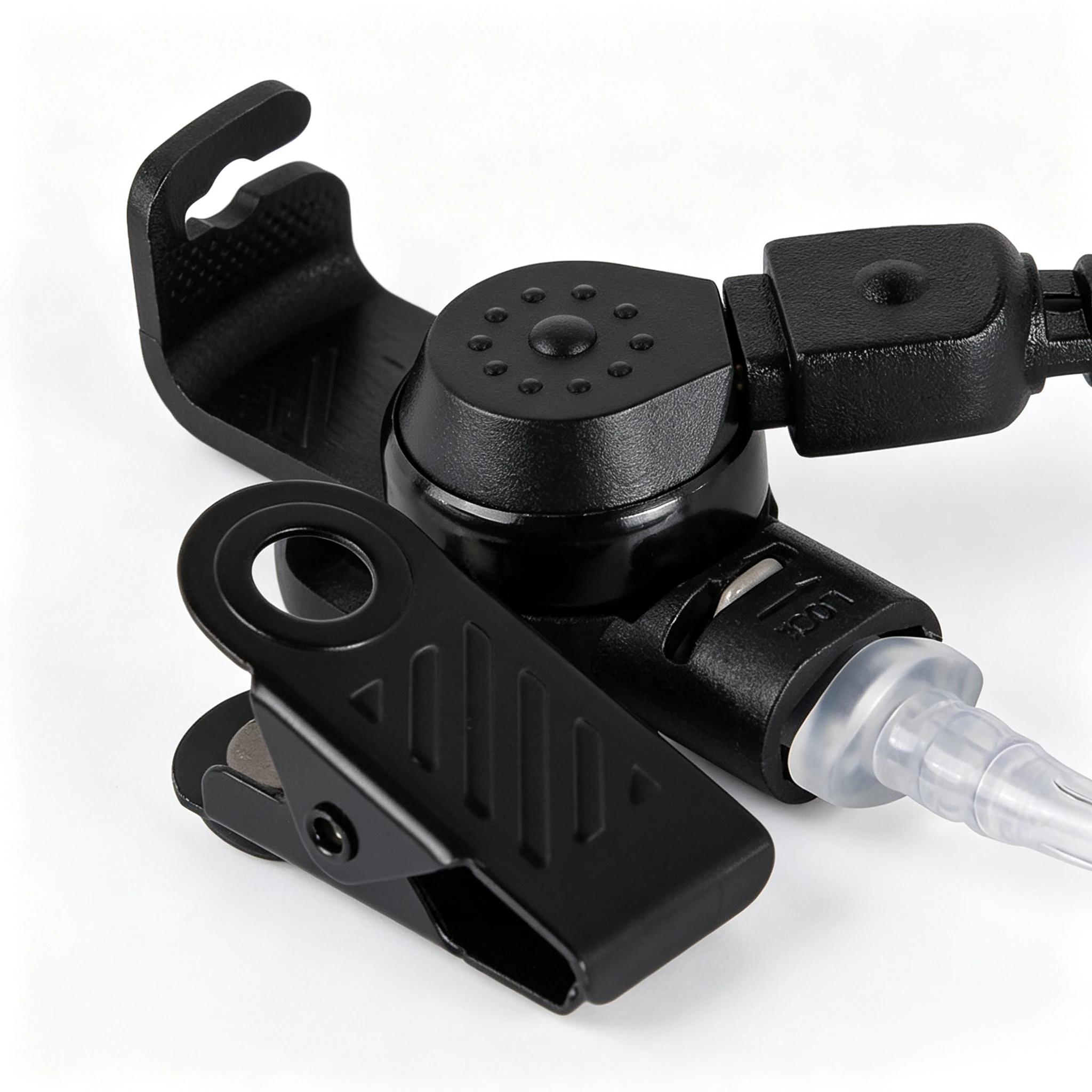 PD782 Acoustic Tube Earpiece Headset Compatible with Hytera PT580 PD702 PD780 Radio, PU Material, Black