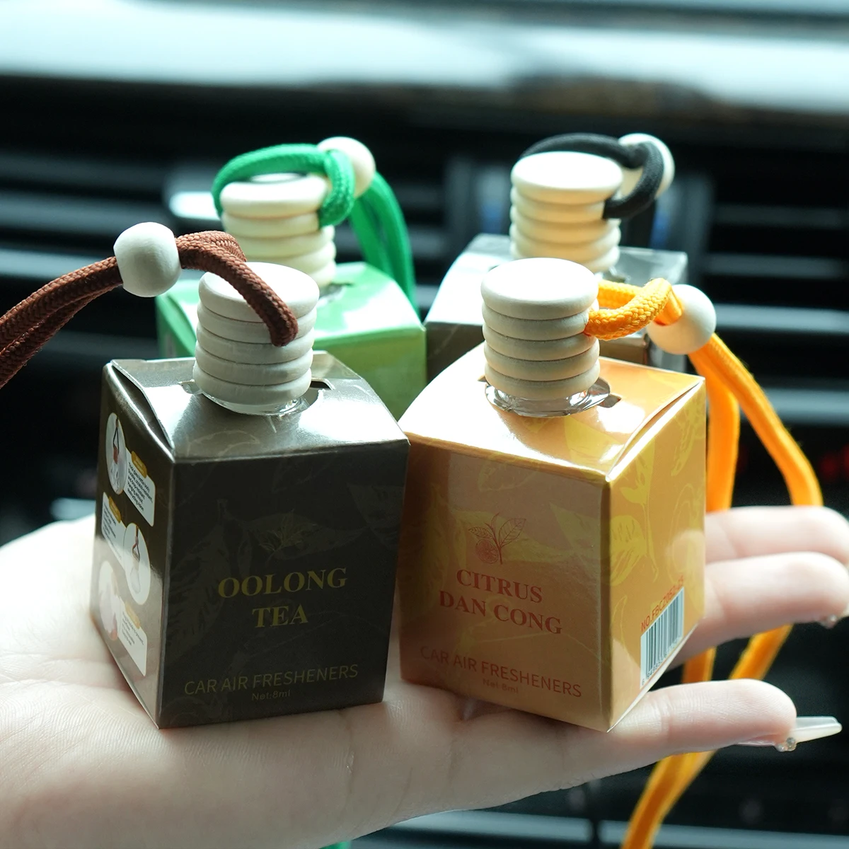Tea Scented Car Perfume, Lasting Fragrance, Car Fragrance Rope Mounted Car Fragrance, Alcohol Free Perfume
